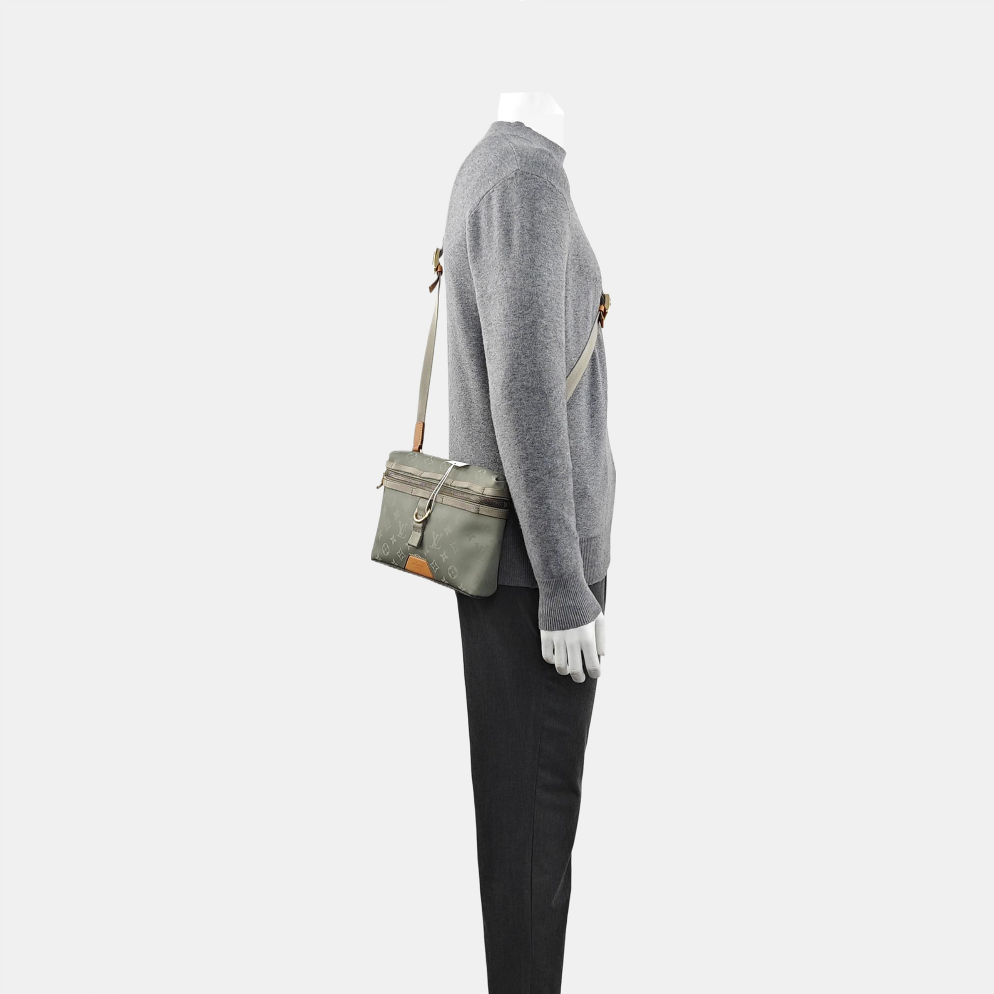 Monogram Special Material Shoulder Bag Gray