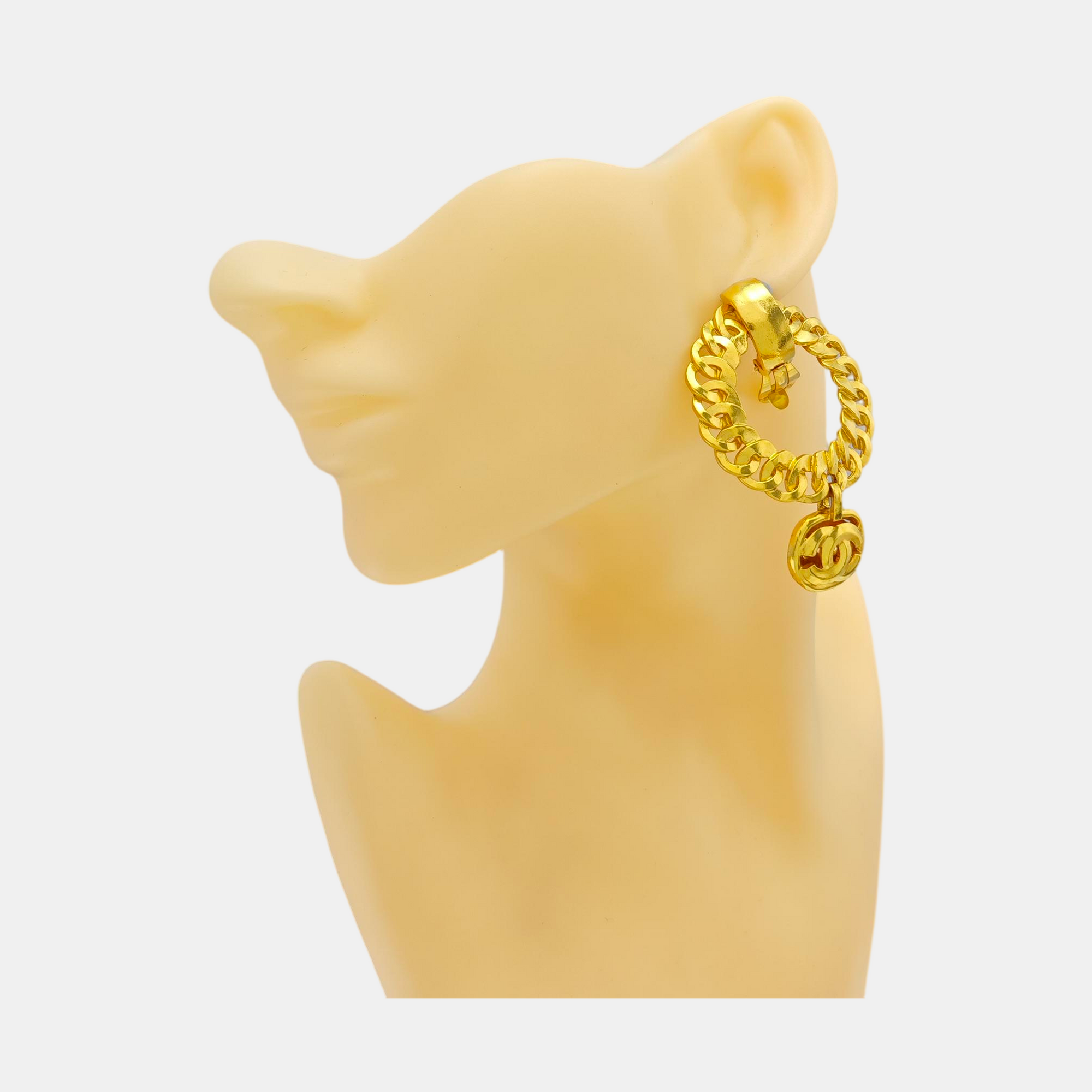 Metal Gold Clip On Earrings