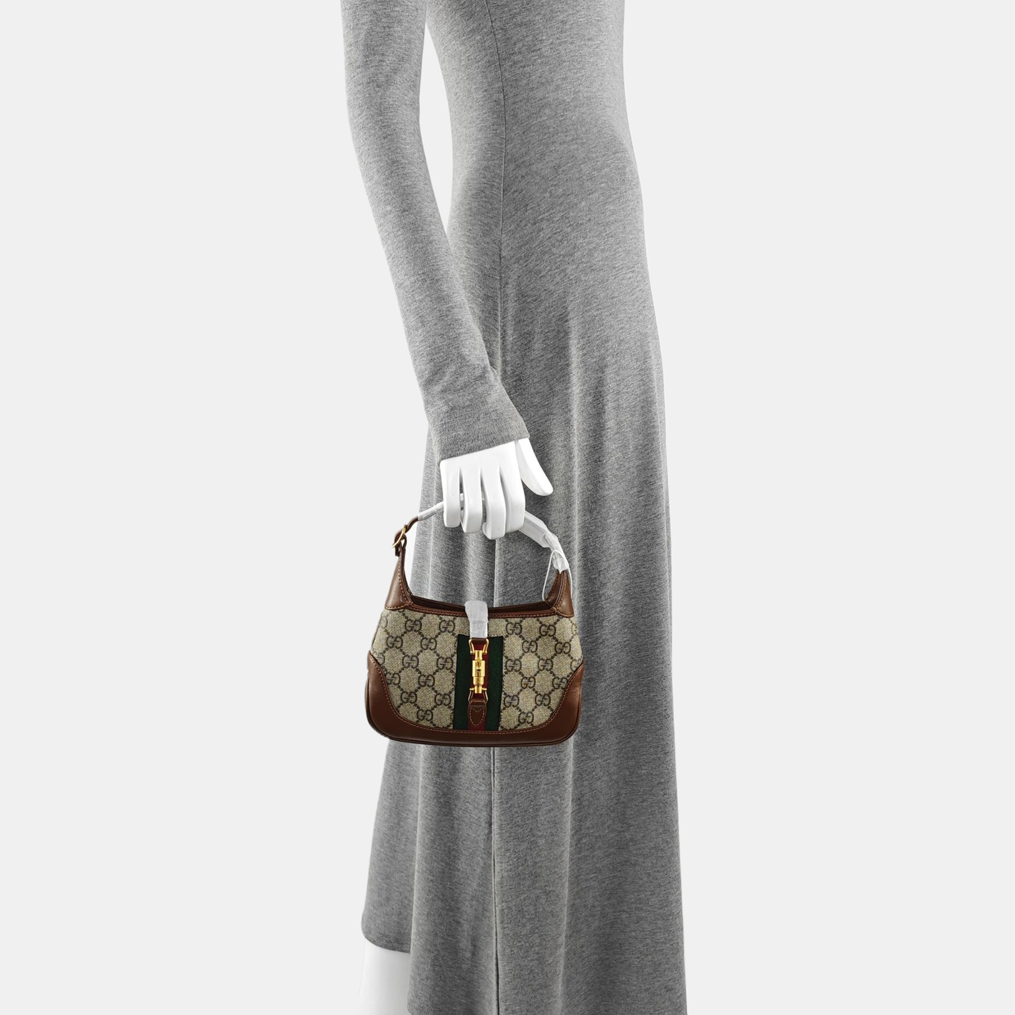 Jackie 1961 Mini Monogram Coated Canvas Beige