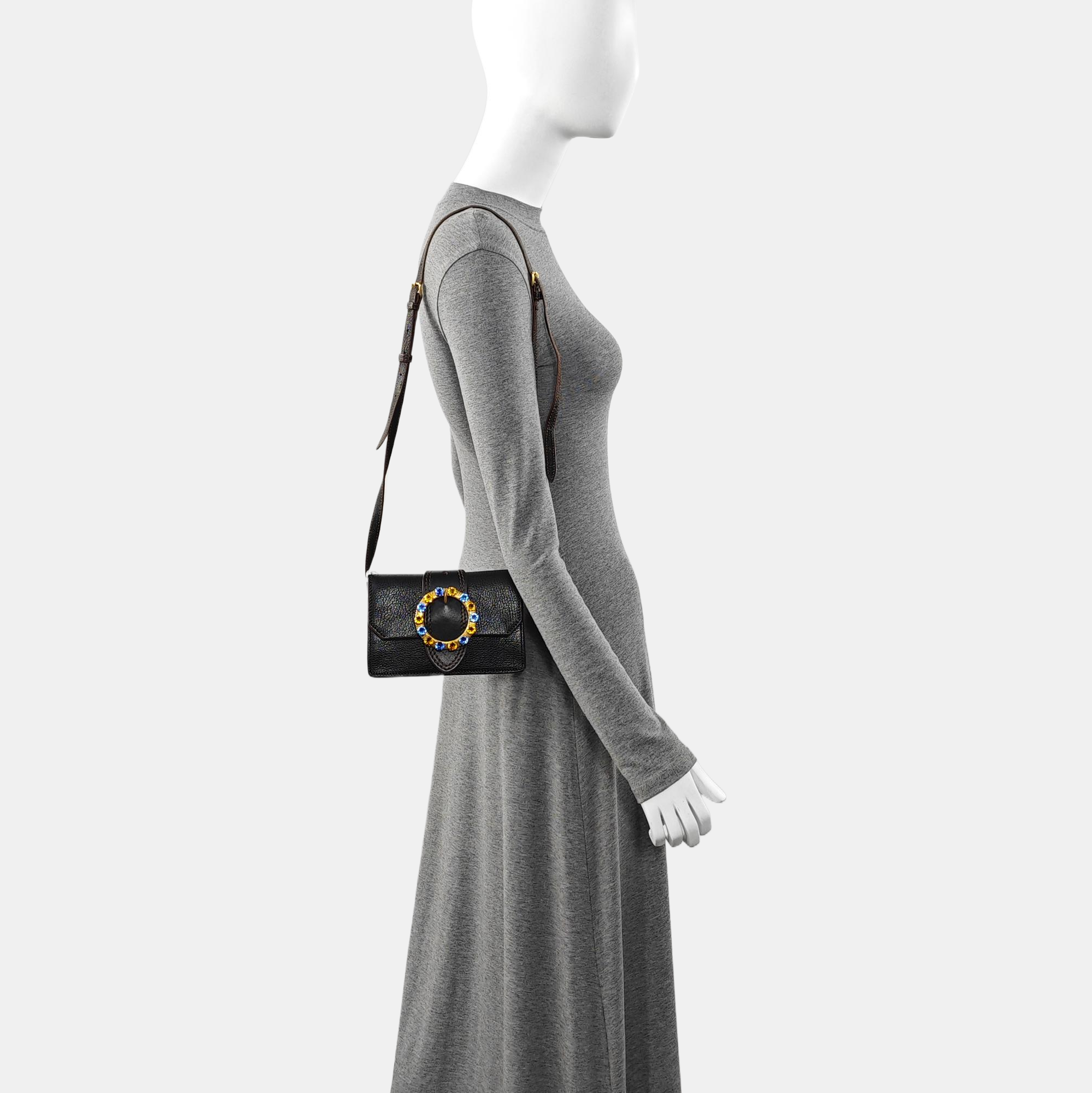 My Miu Calfskin Black