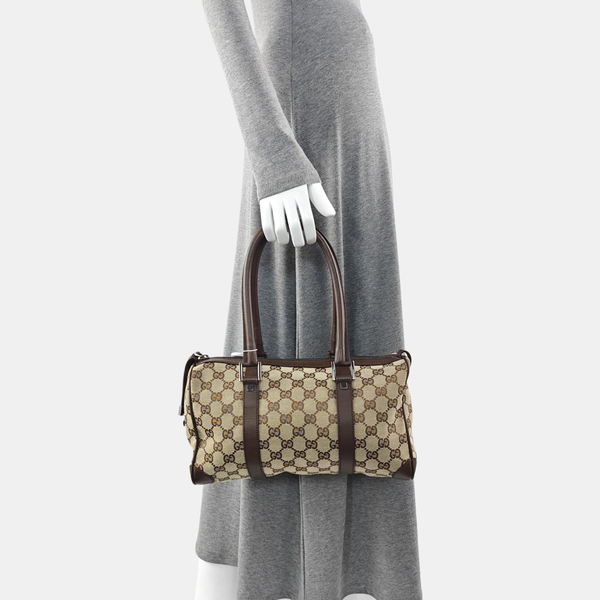 Monogram Canvas Top Handle Bag Brown