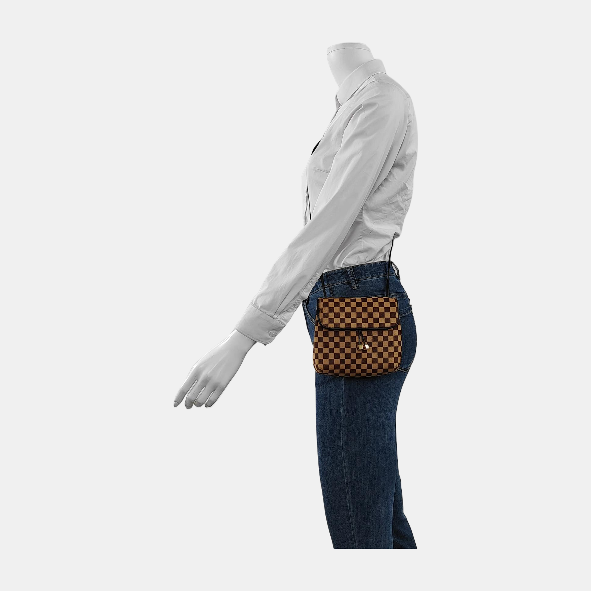 GAZELLE Damier Ebene Horsehair Brown