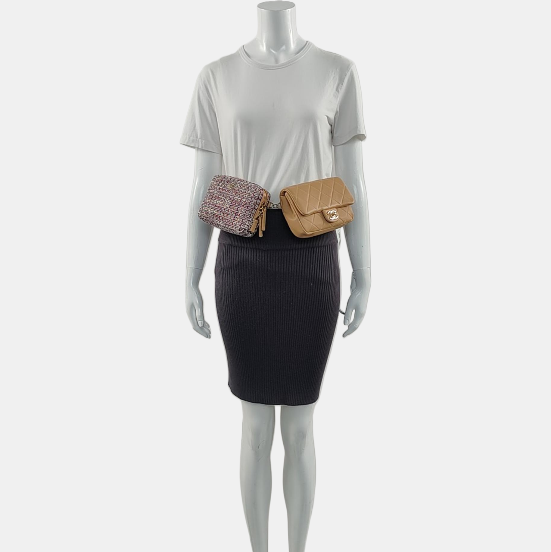 Quilted Lambskin Belt Bag Multicolor