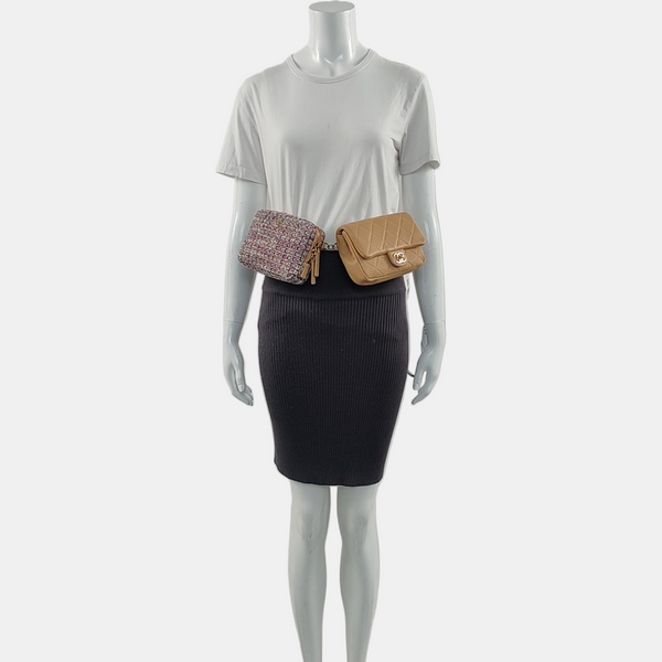 Quilted Lambskin Belt Bag Multicolor