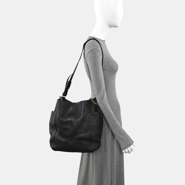 Calfskin Shoulder Bag Black