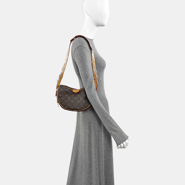 CROISSANT Monogram Coated Canvas Brown