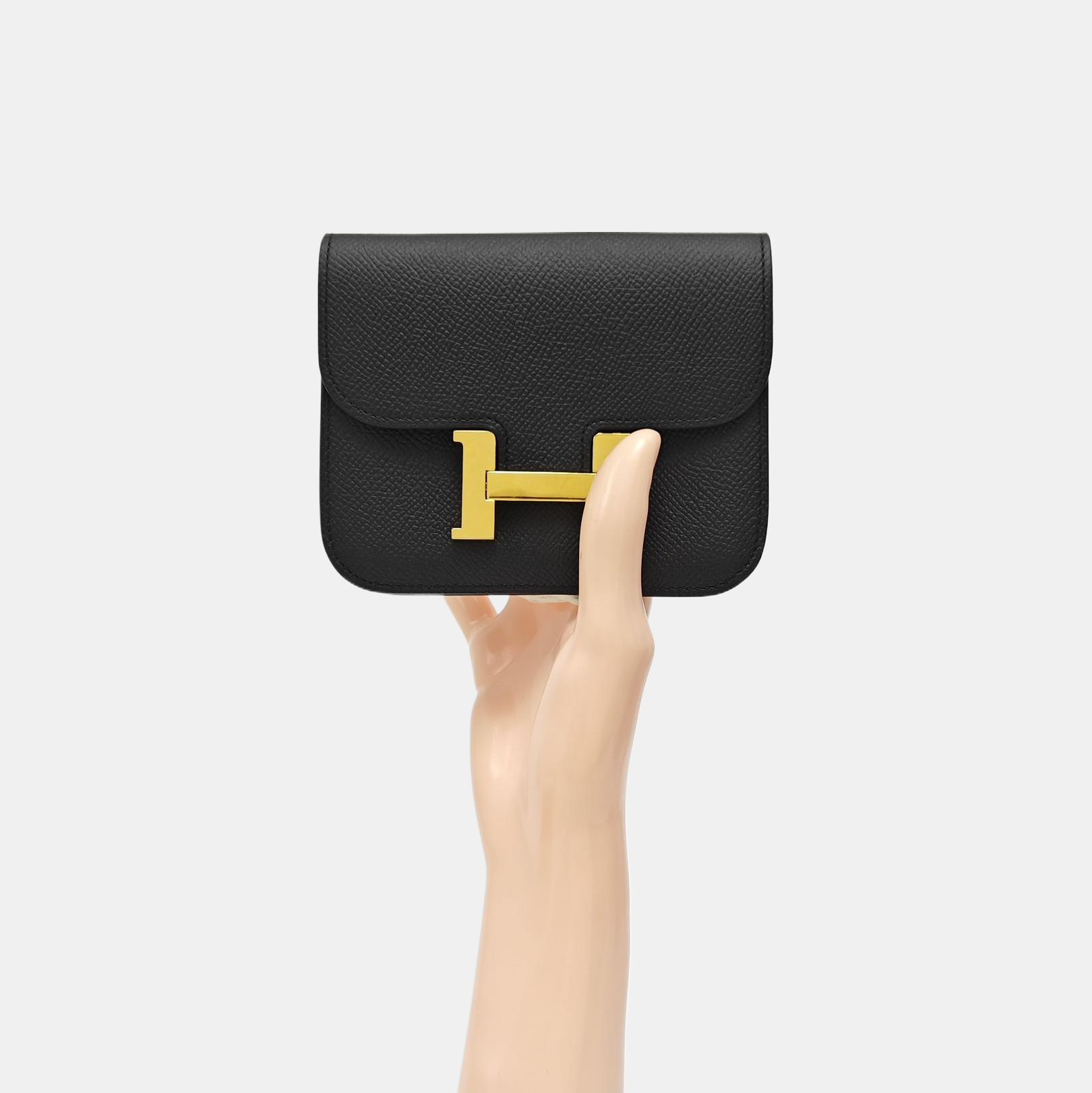 Constance Slim Epsom Black Wallet