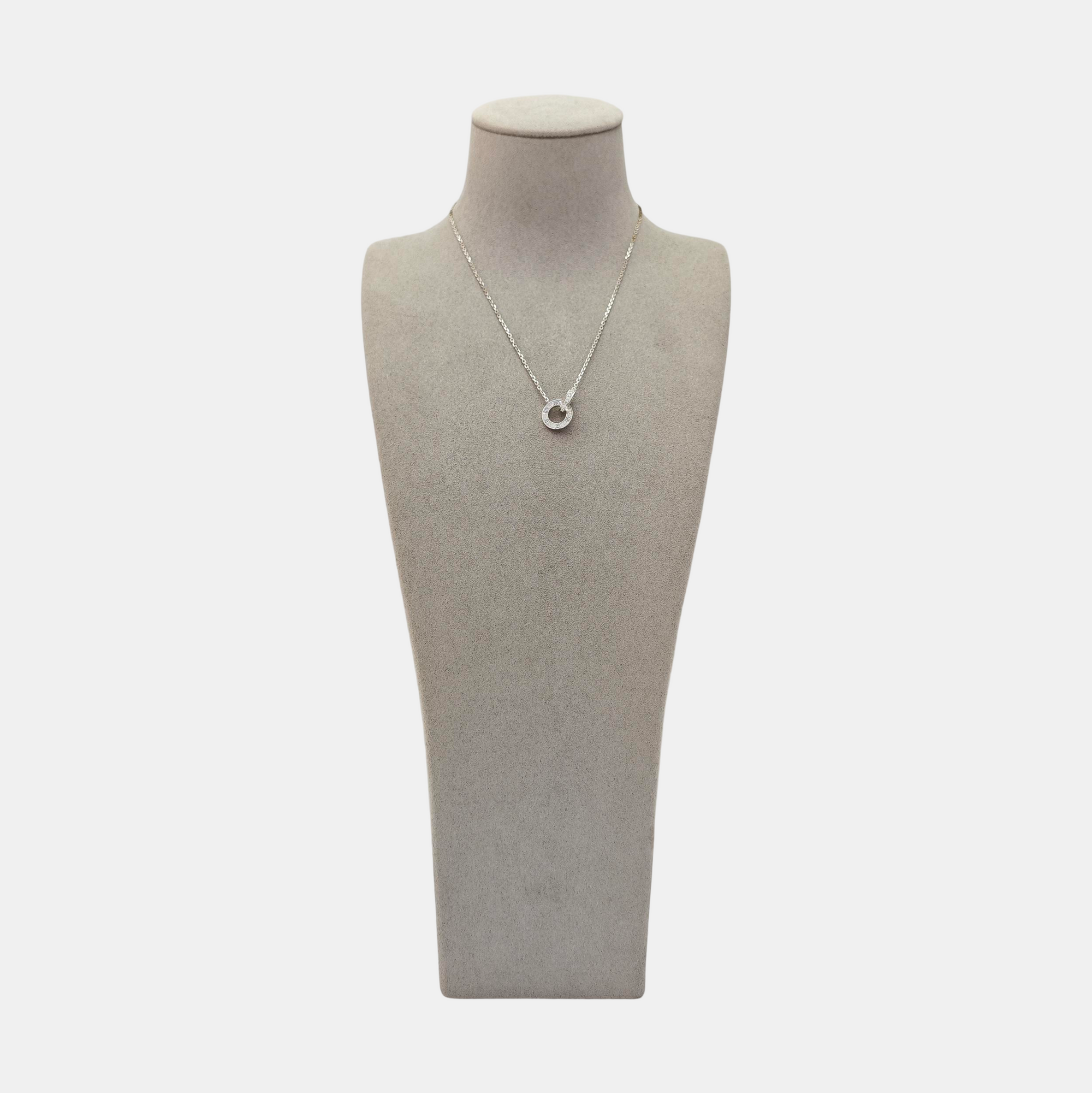LOVE 18k White Gold Silver Necklace