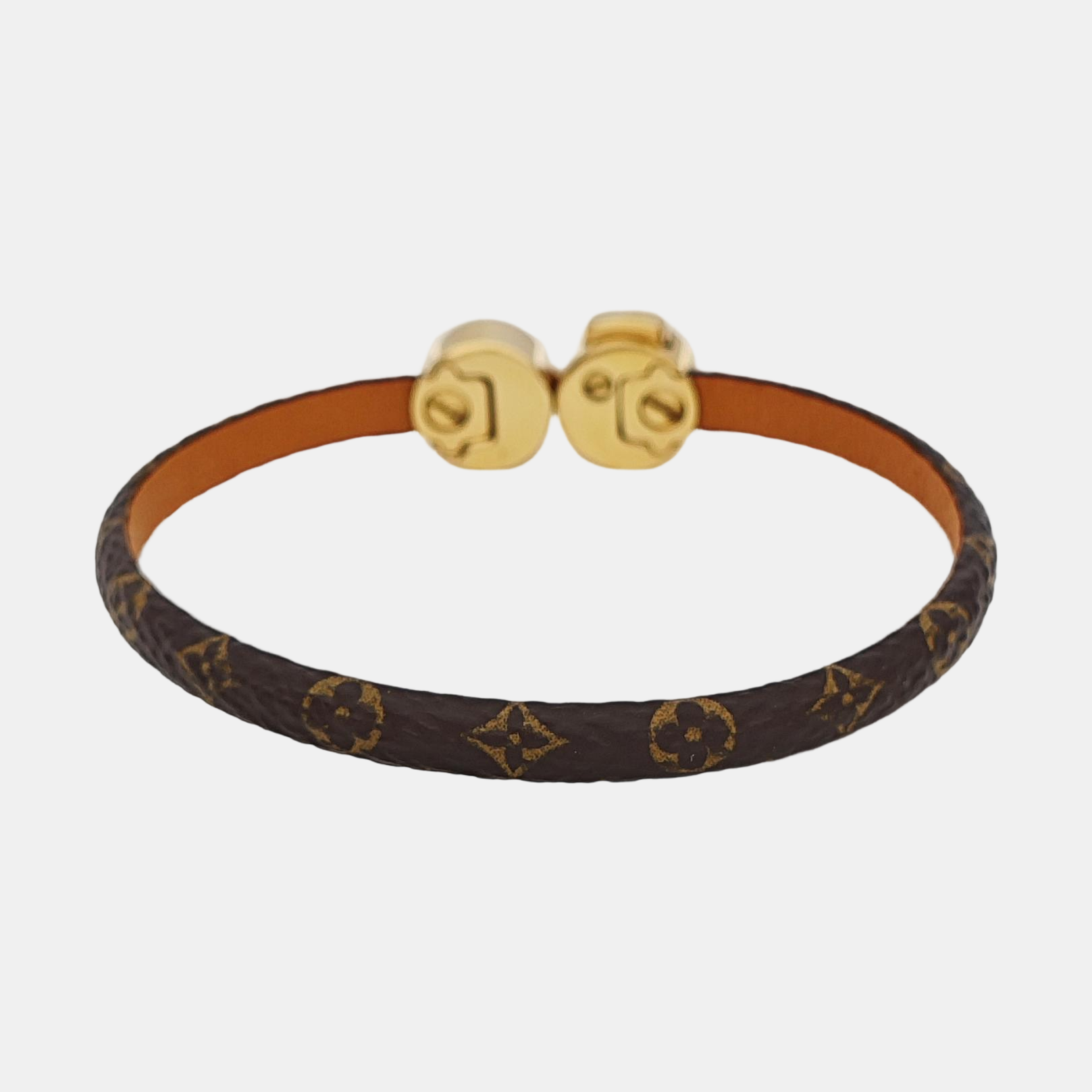 HISTORIC MINI MONOGRAM Leather Brown Bangle