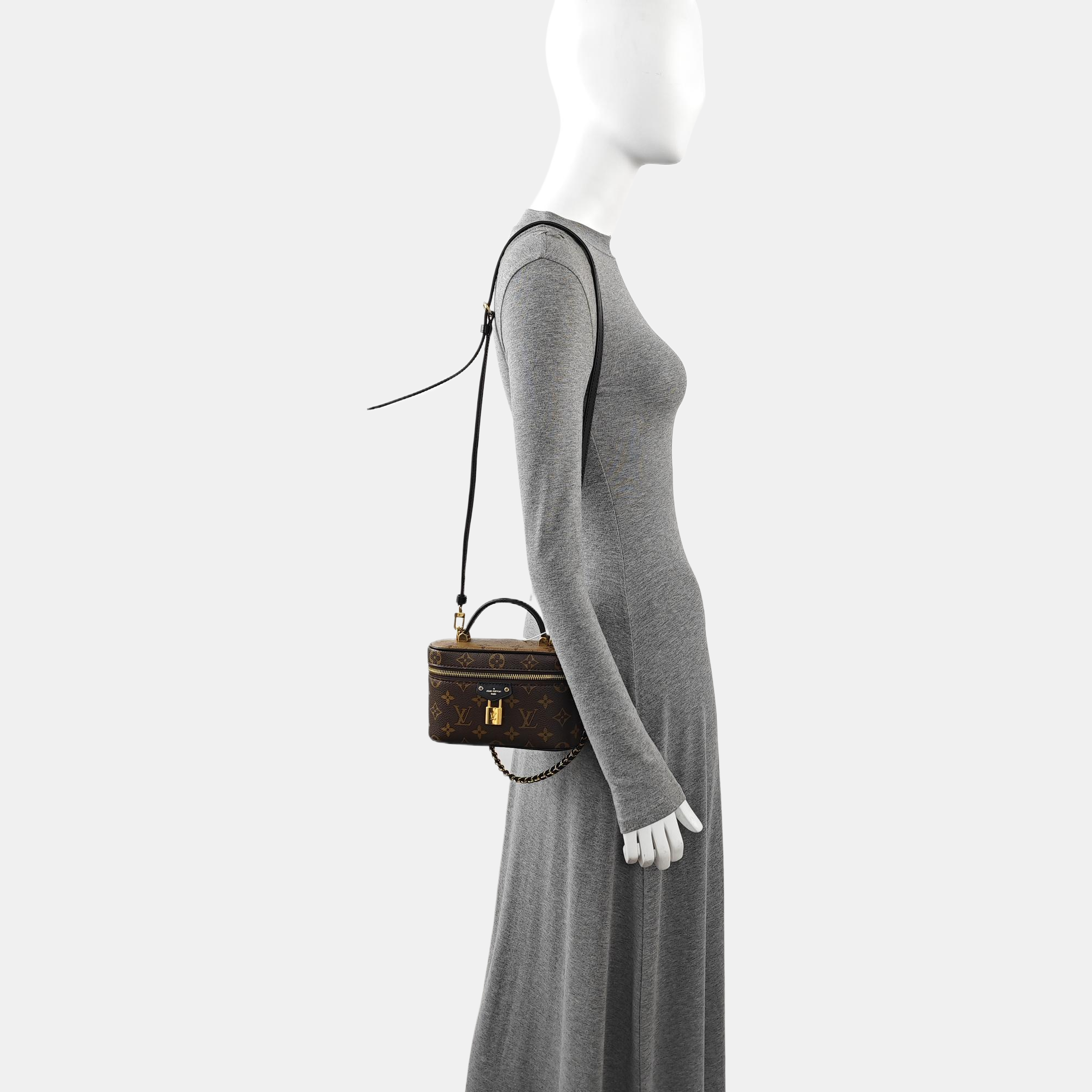 Vanity Chain Pouch Monogram Coated Canvas Brown