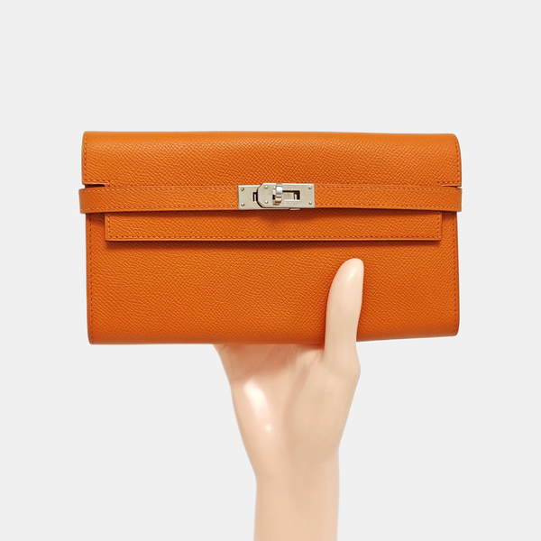 Kelly Epsom Orange Wallet