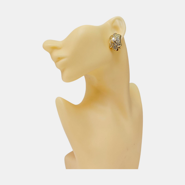 Metal Gold Clip On Earrings