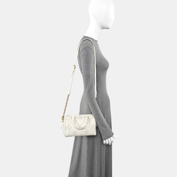 SPEEDY 20 Monogram Calfskin White