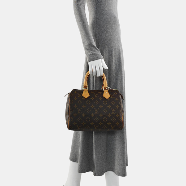 SPEEDY 25 Monogram Coated Canvas Brown