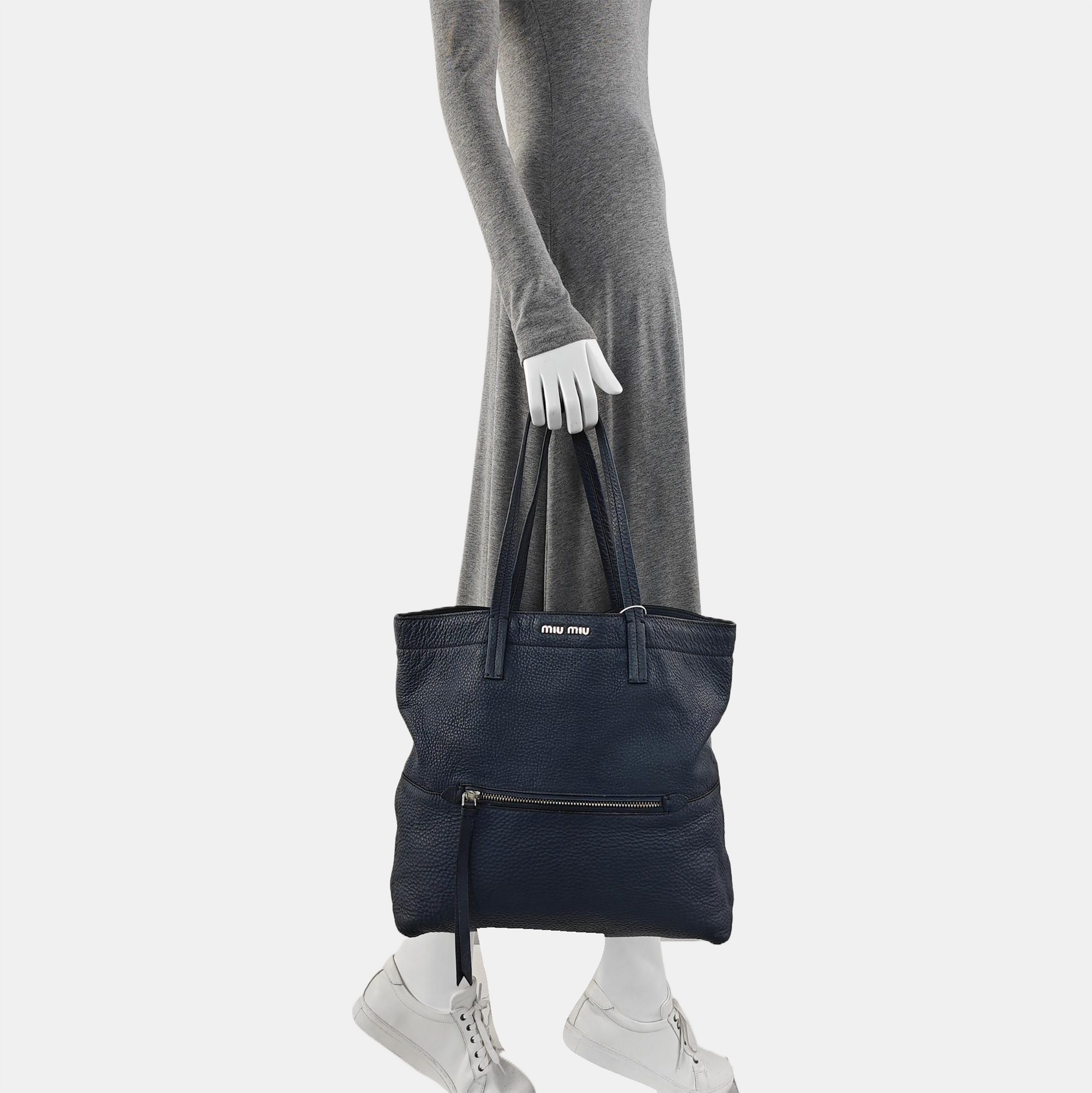 Calfskin Tote Bag Blue