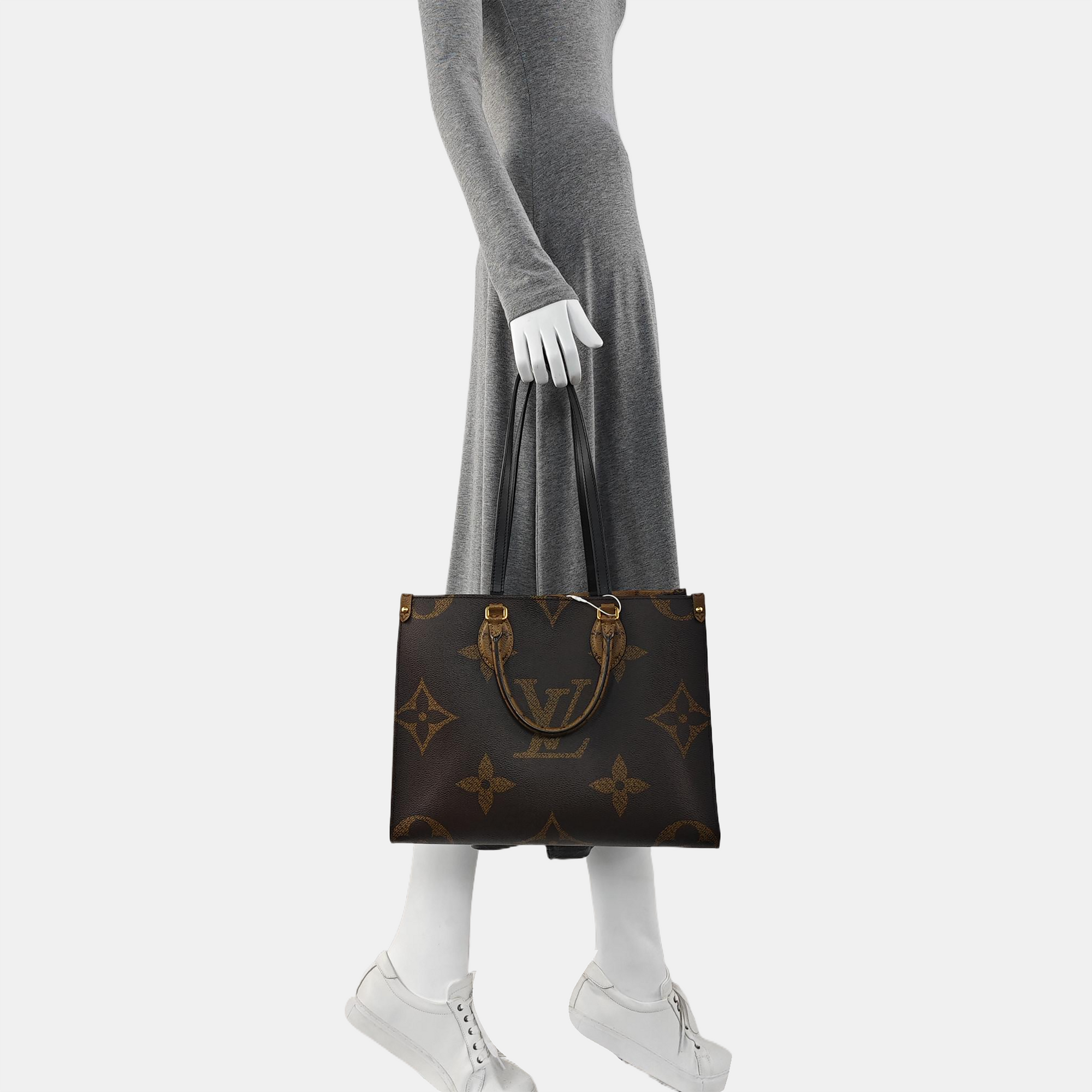 ONTHEGO MM Monogram Coated Canvas Brown