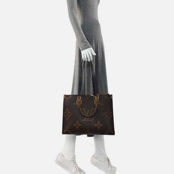 ONTHEGO MM Monogram Coated Canvas Brown