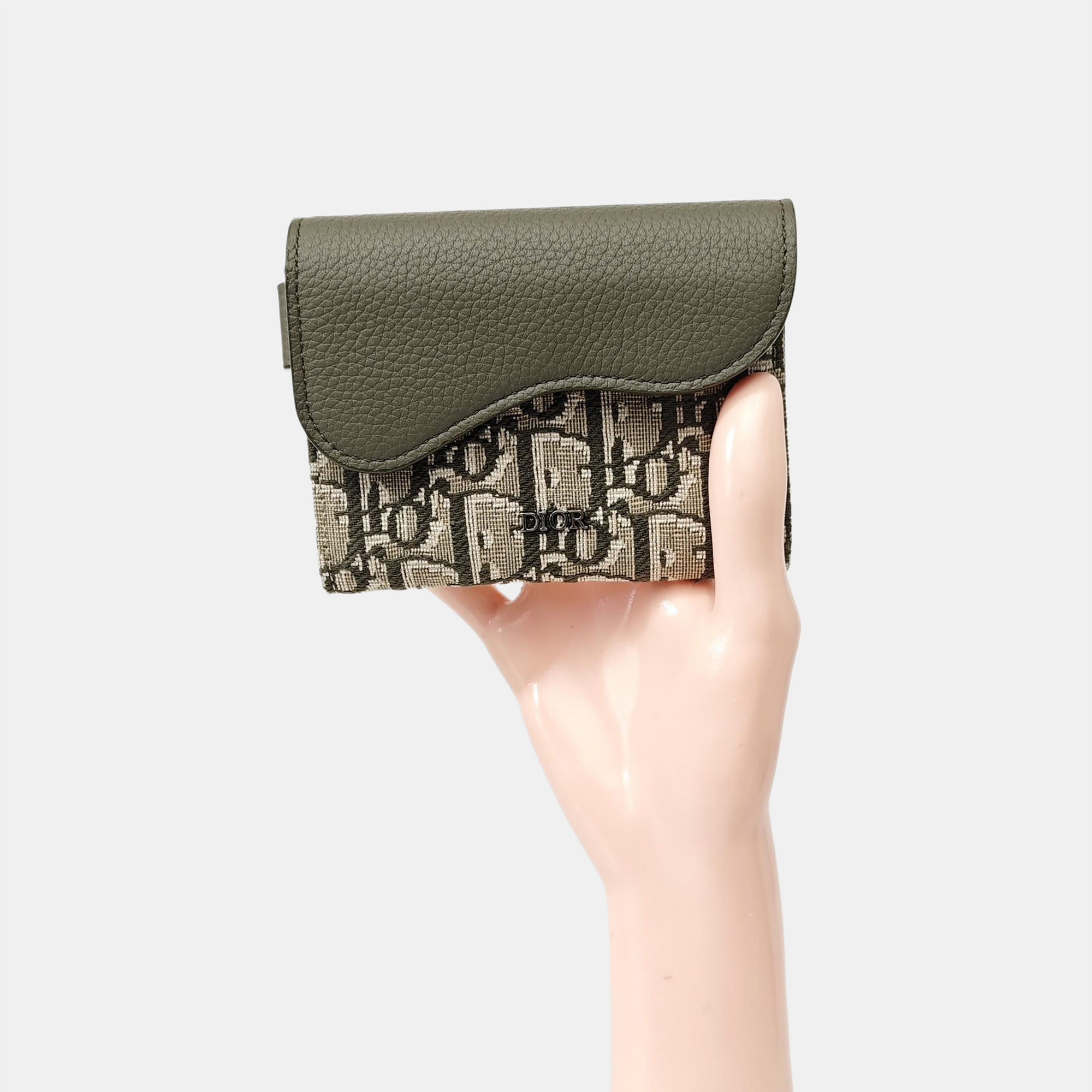 Saddle Mini Oblique Canvas Green
