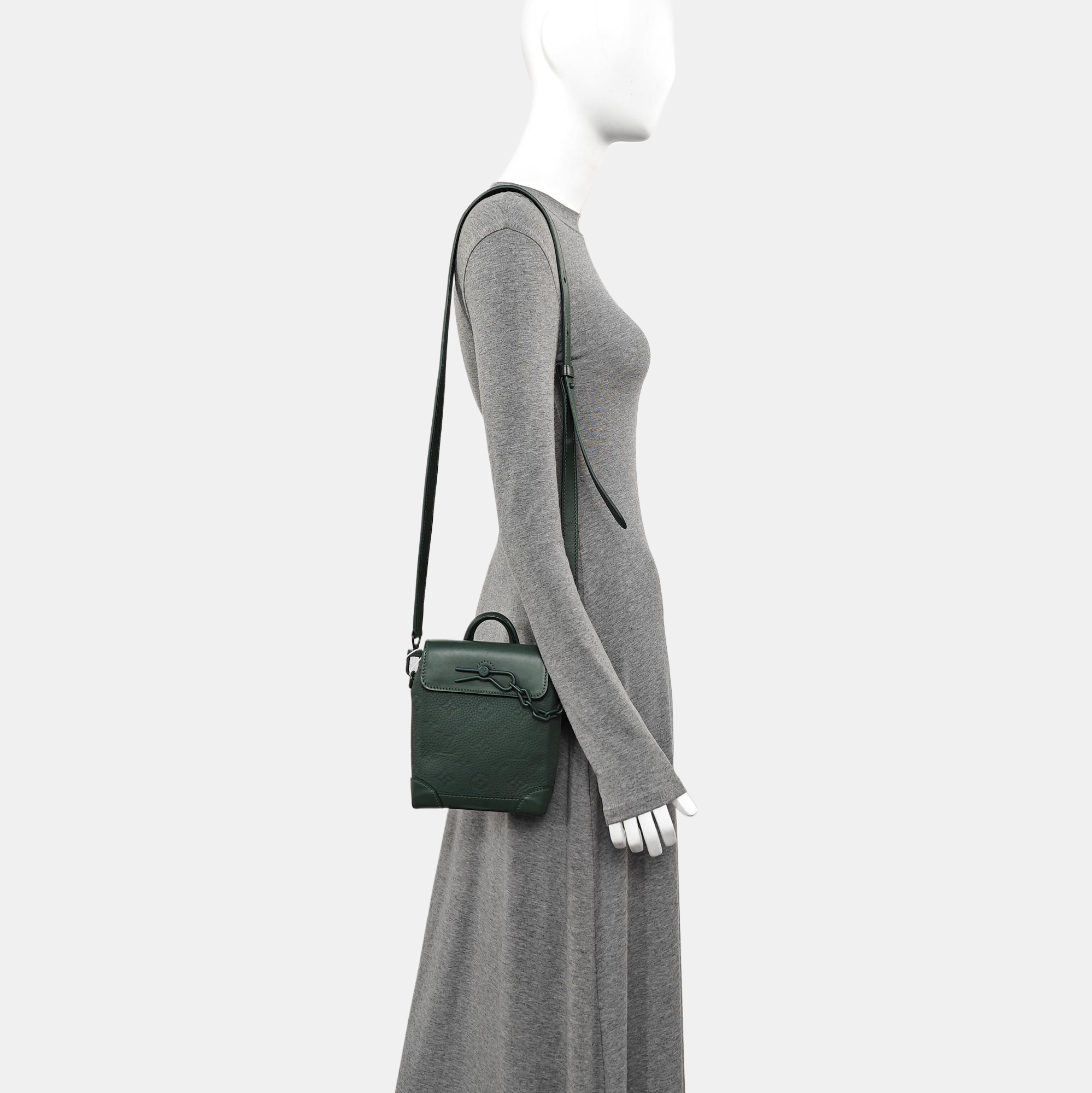 STEAMER Super Mini Monogram Calfskin Green