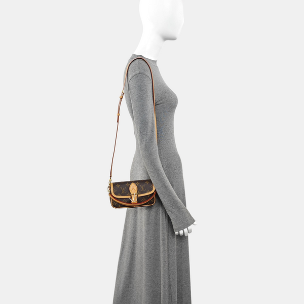 DIANE Nano Monogram Coated Canvas Brown