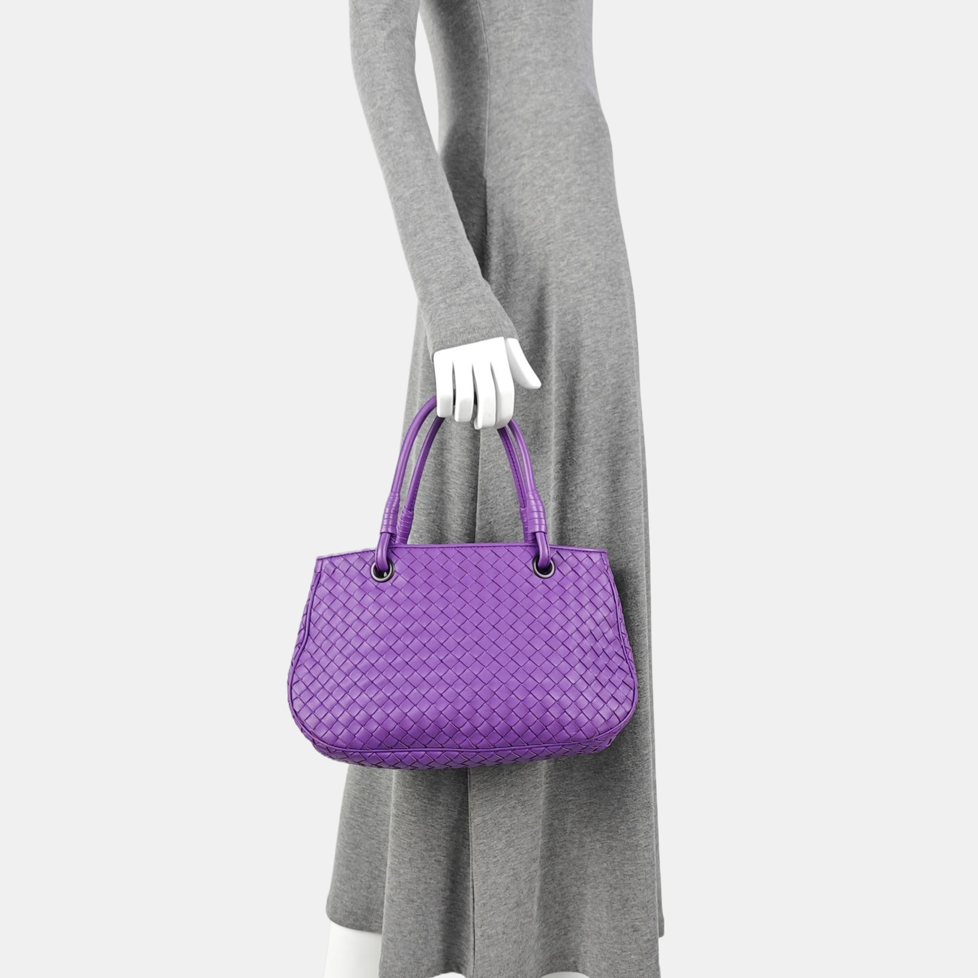 Lambskin Tote Bag Purple