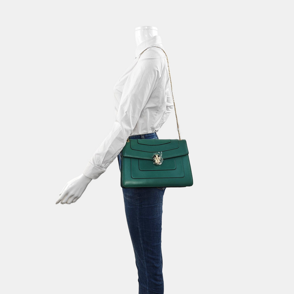 SERPENTI FOREVER Medium Calfskin Green