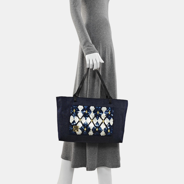 Denim Tote Bag Blue
