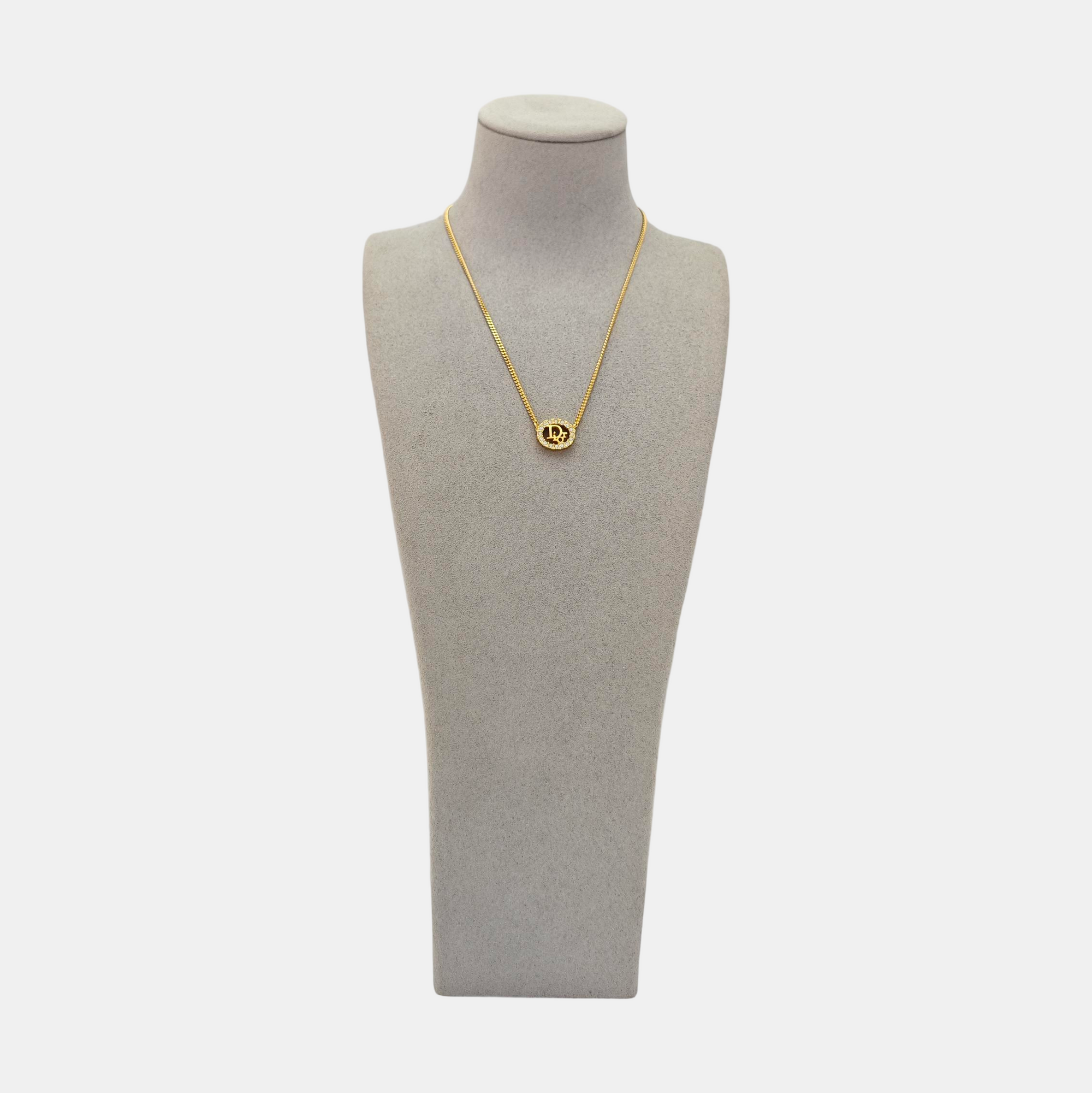 Dior Oblique Metal Gold Necklace