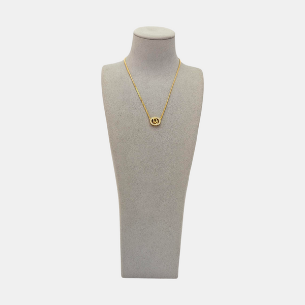 Dior Oblique Metal Gold Necklace