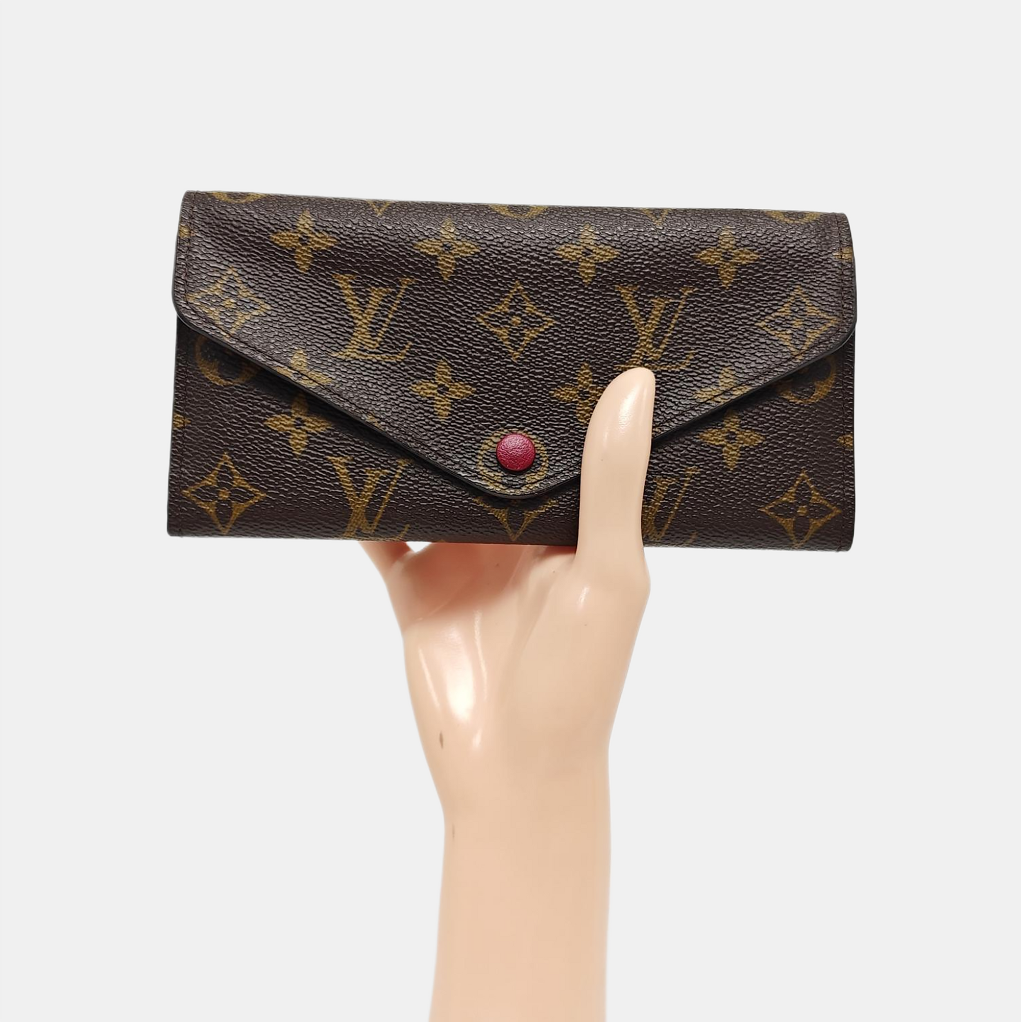 JOSÉPHINE Monogram Coated Canvas Brown Wallet