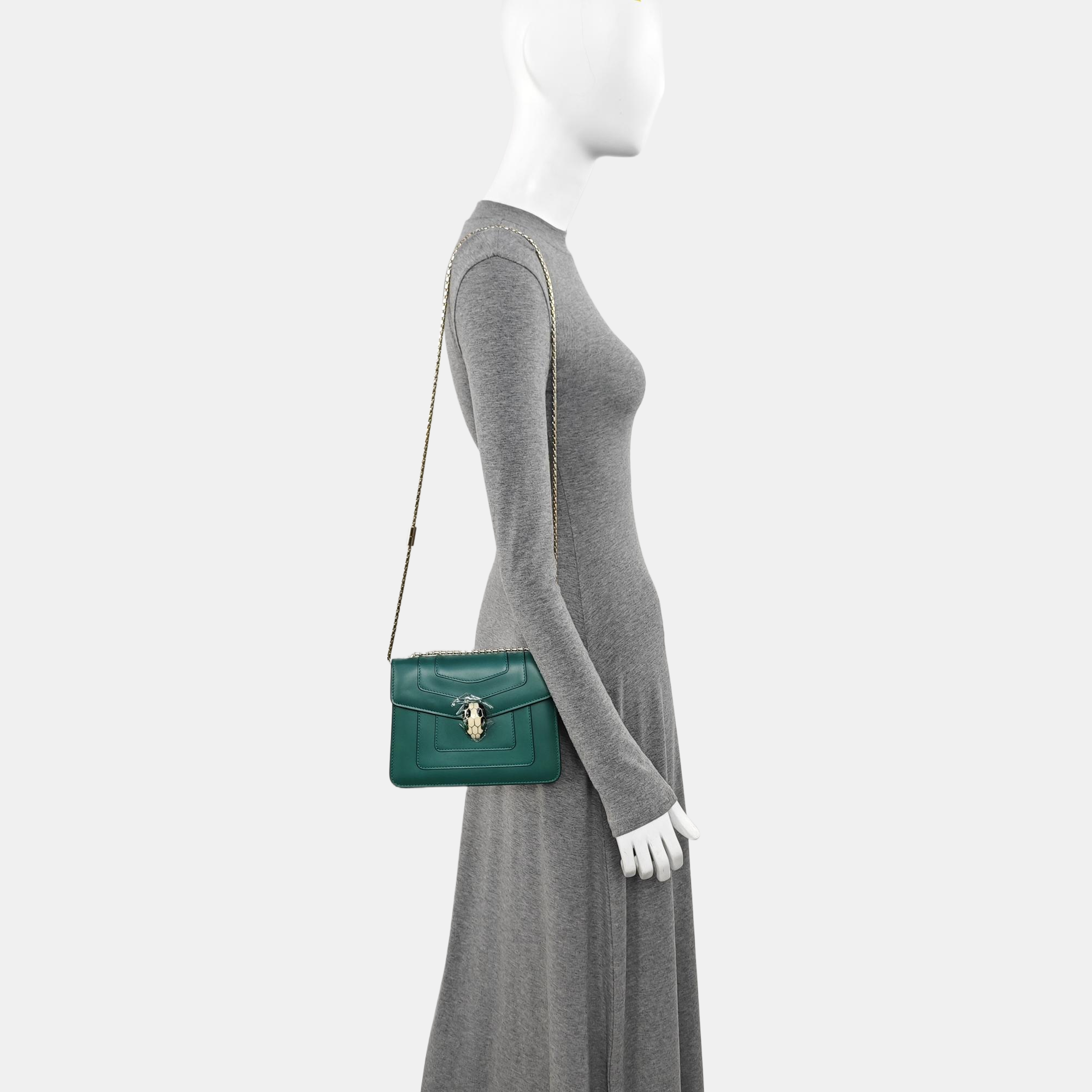SERPENTI FOREVER Small Calfskin Green