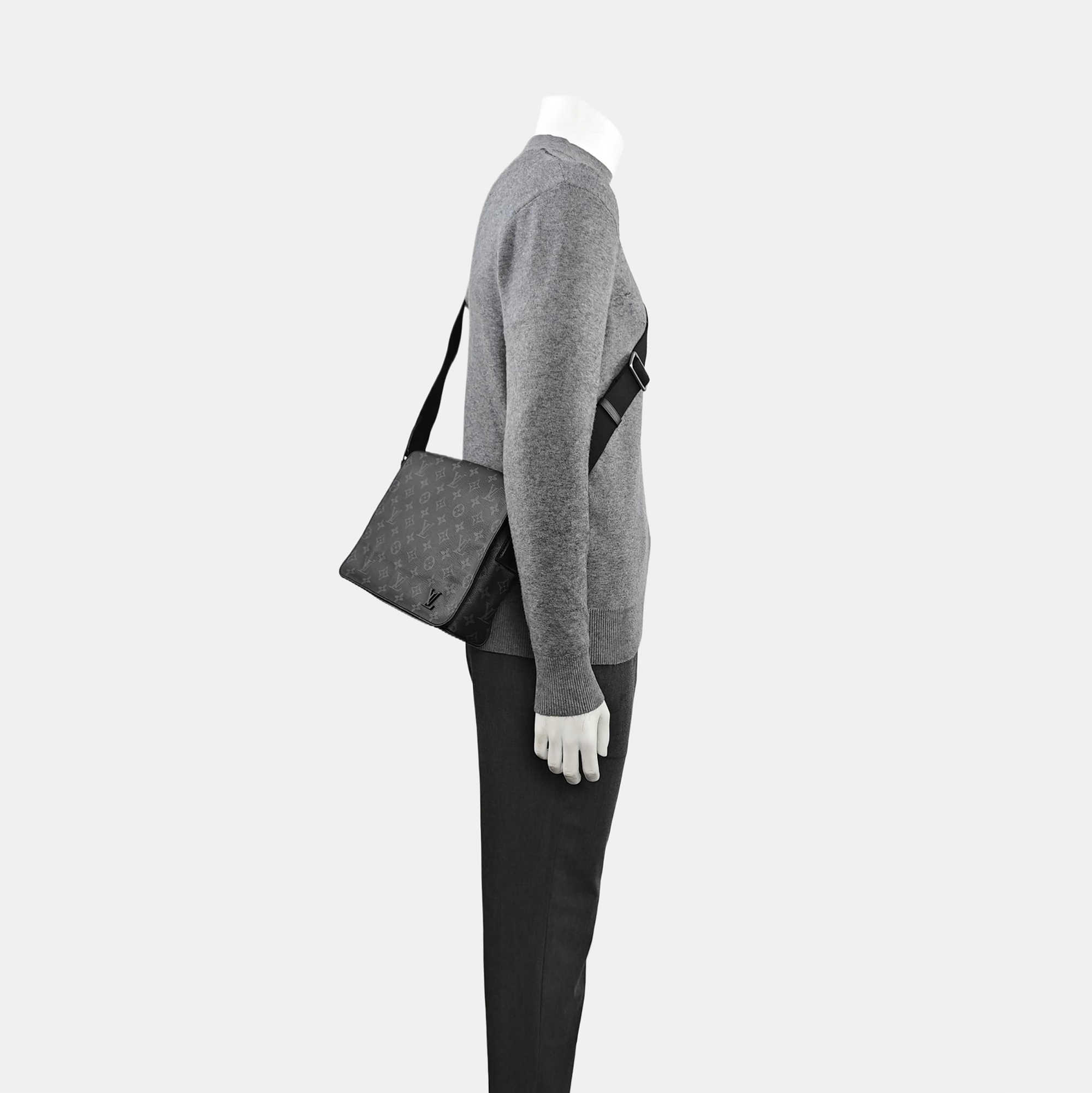 DISTRICT PM Monogram Coated Canvas Black