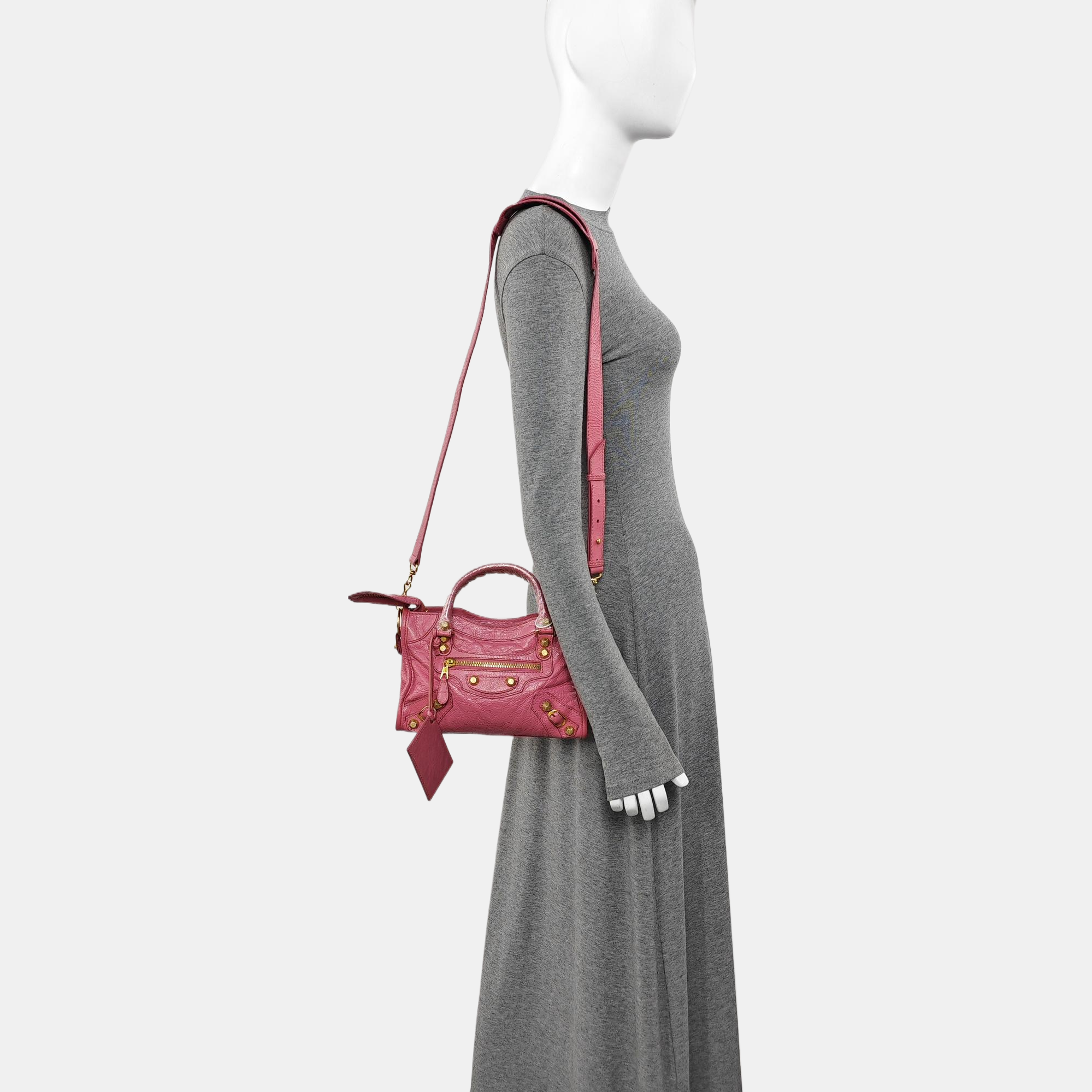 Classic City Mini Lambskin Red