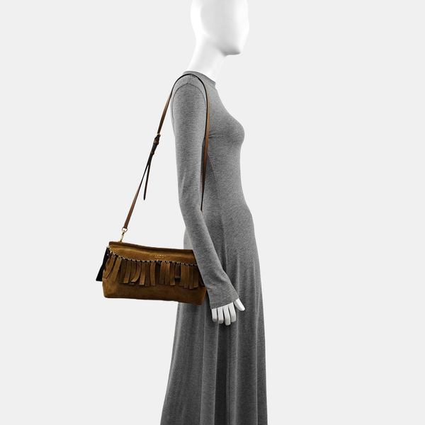 Suede Shoulder Bag Brown