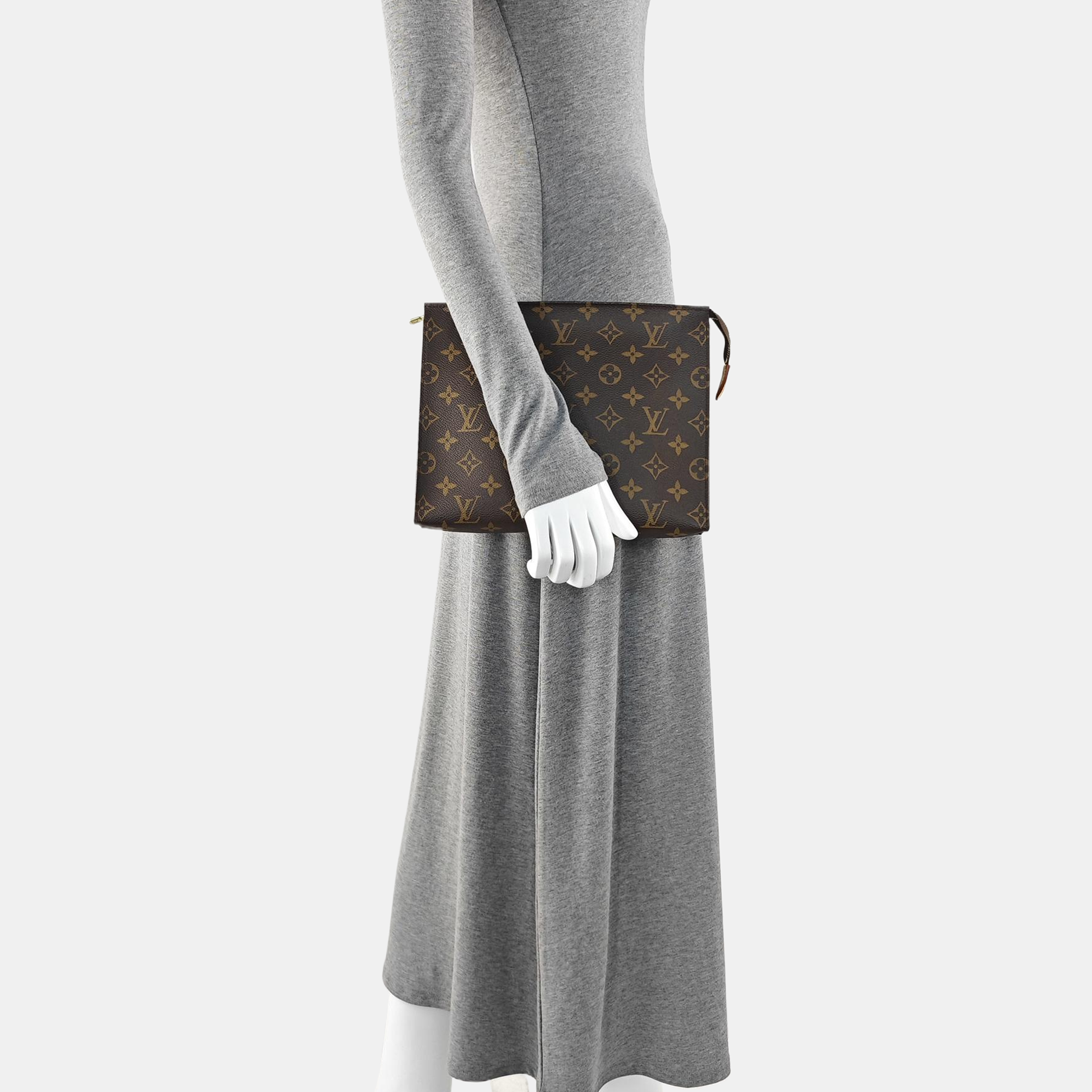 TOILET POCKET 26 Monogram Coated Canvas Brown