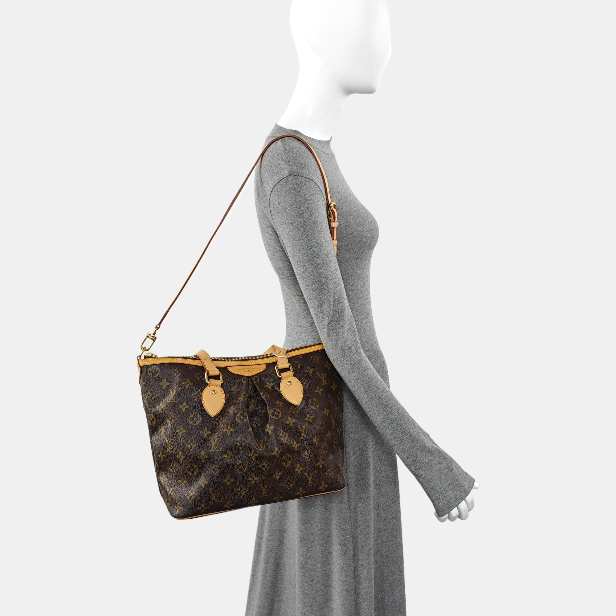 PALERMO PM Monogram Coated Canvas Brown
