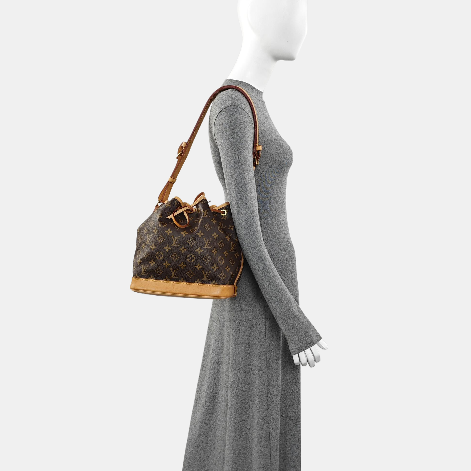 NOÉ MM Monogram Coated Canvas Brown