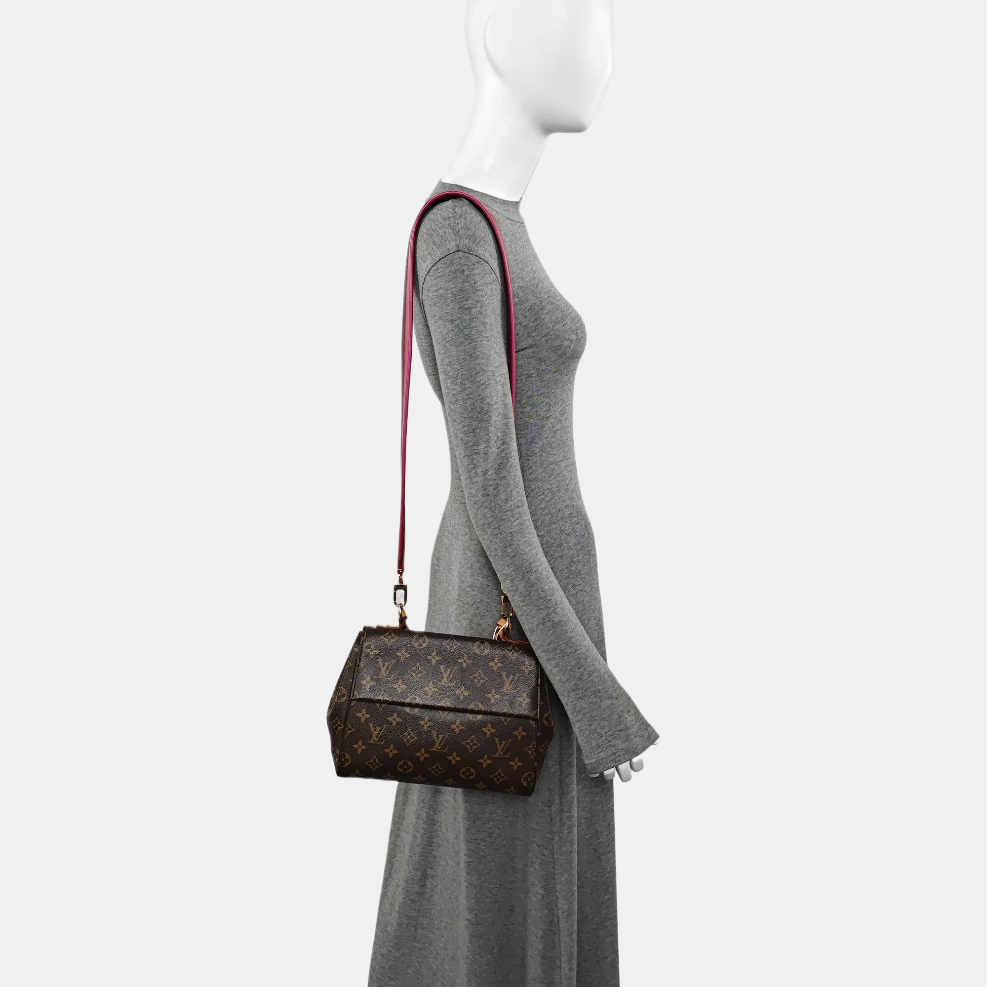 CLUNY PM Monogram Coated Canvas Brown