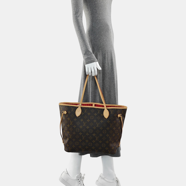 NEVERFULL MM Monogram Coated Canvas Brown