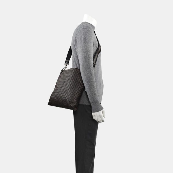 Calfskin Shoulder Bag Brown