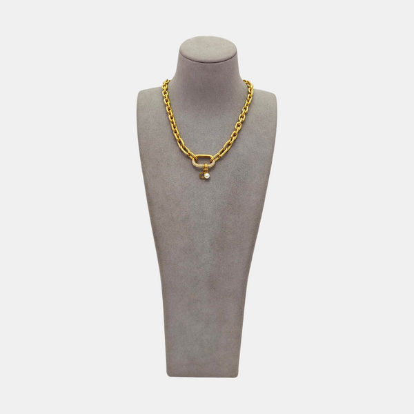 Petit CD Metal Gold Necklace