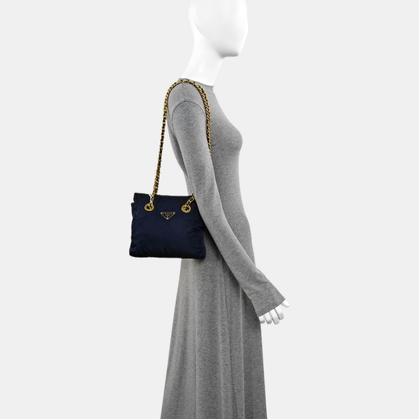 Re-Edition 1995 Chaîne Quilted Nylon Blue