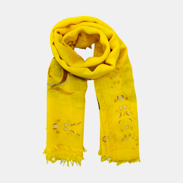 Synthetic Fiber Scarf Yellow