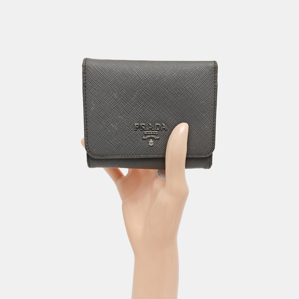 Saffiano Calfskin Wallet Gray