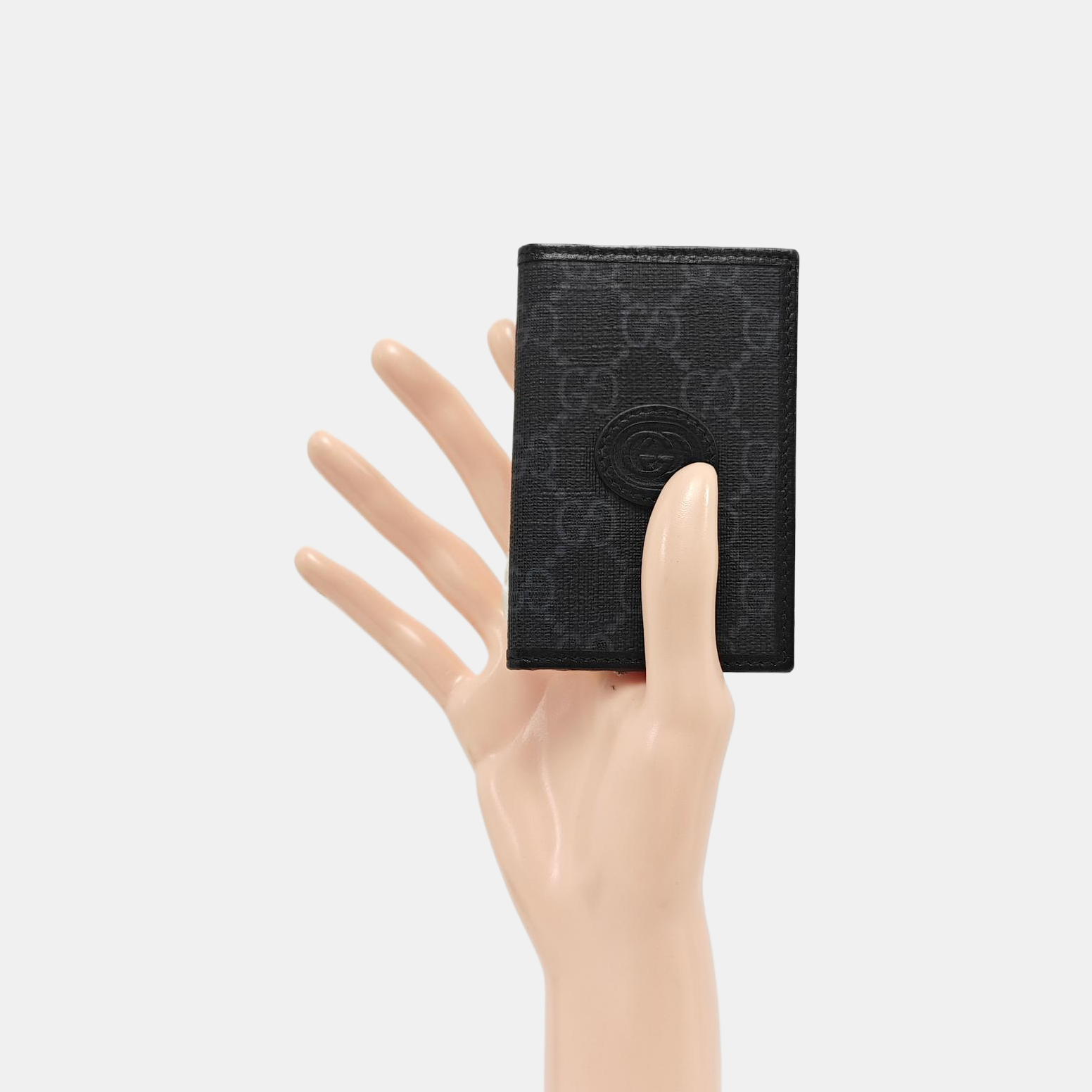 Retro Monogram Coated Canvas Black Card Holder
