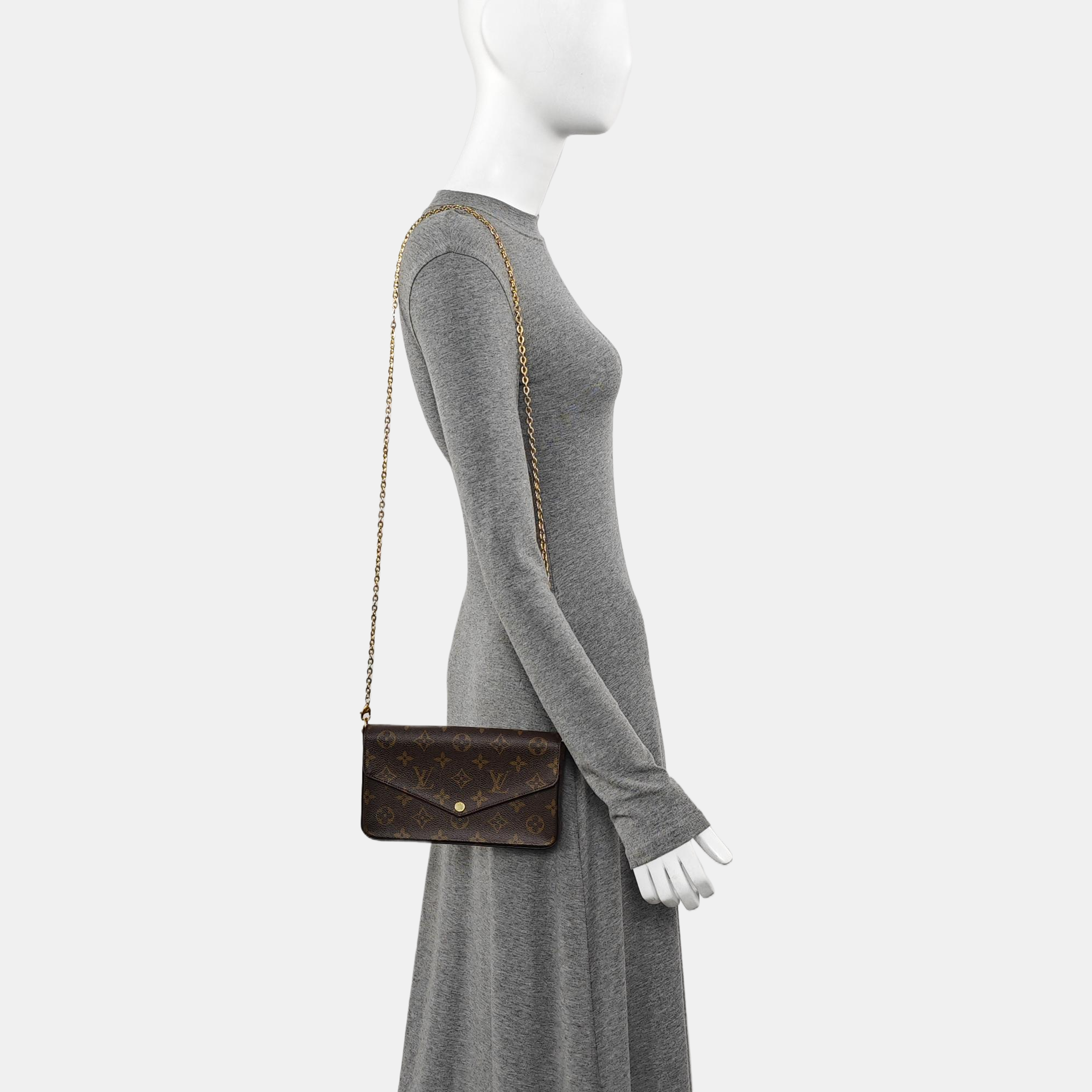 FÉLICIE Monogram Coated Canvas Brown