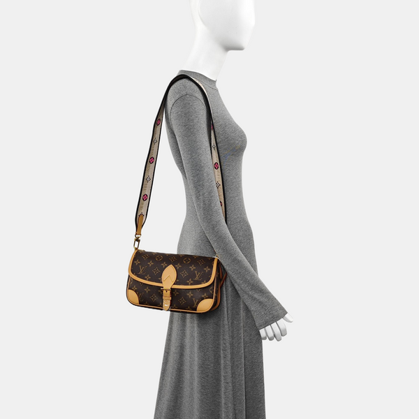 DIANE Monogram Coated Canvas Brown