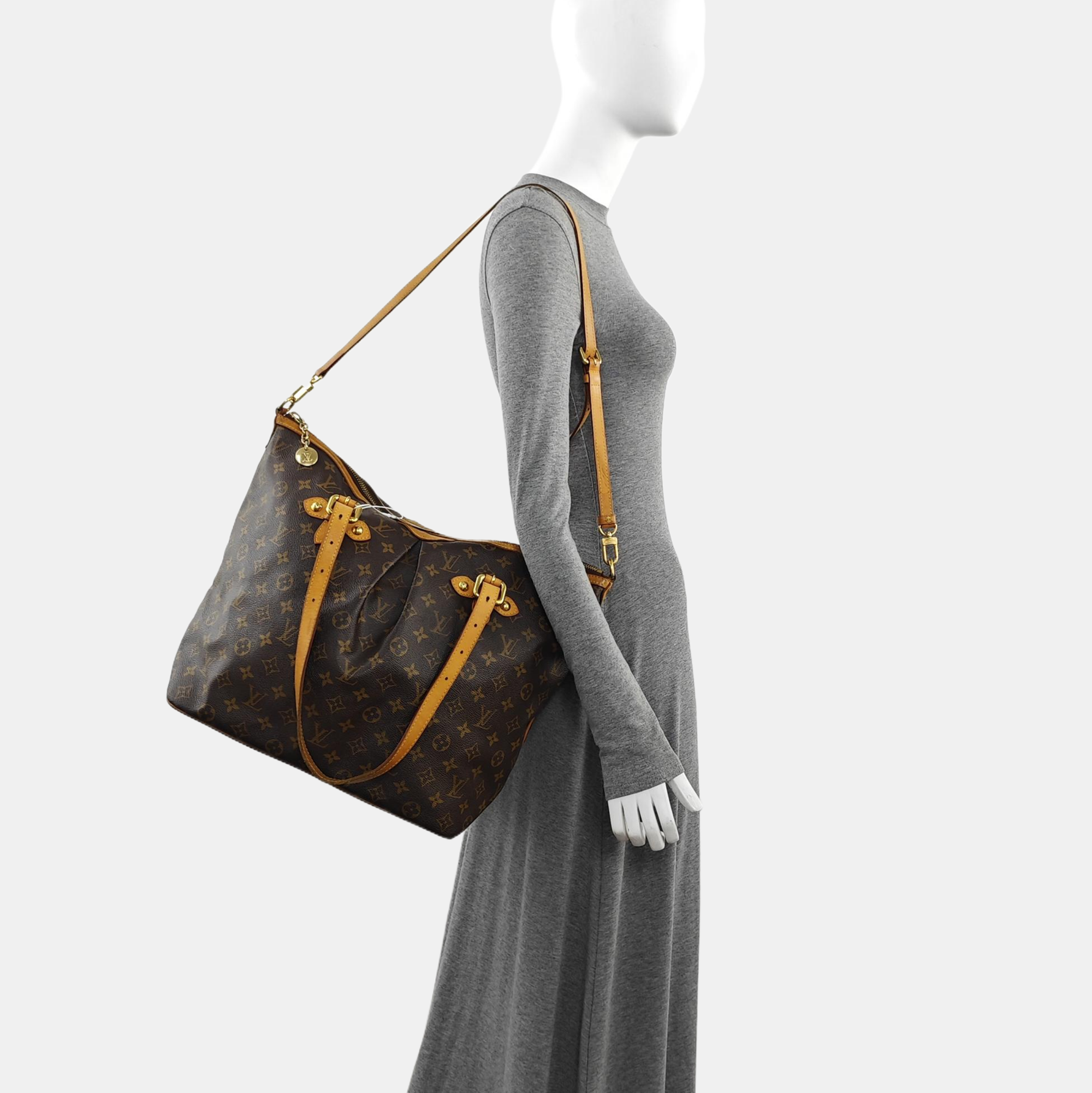 PALERMO GM Monogram Coated Canvas Brown