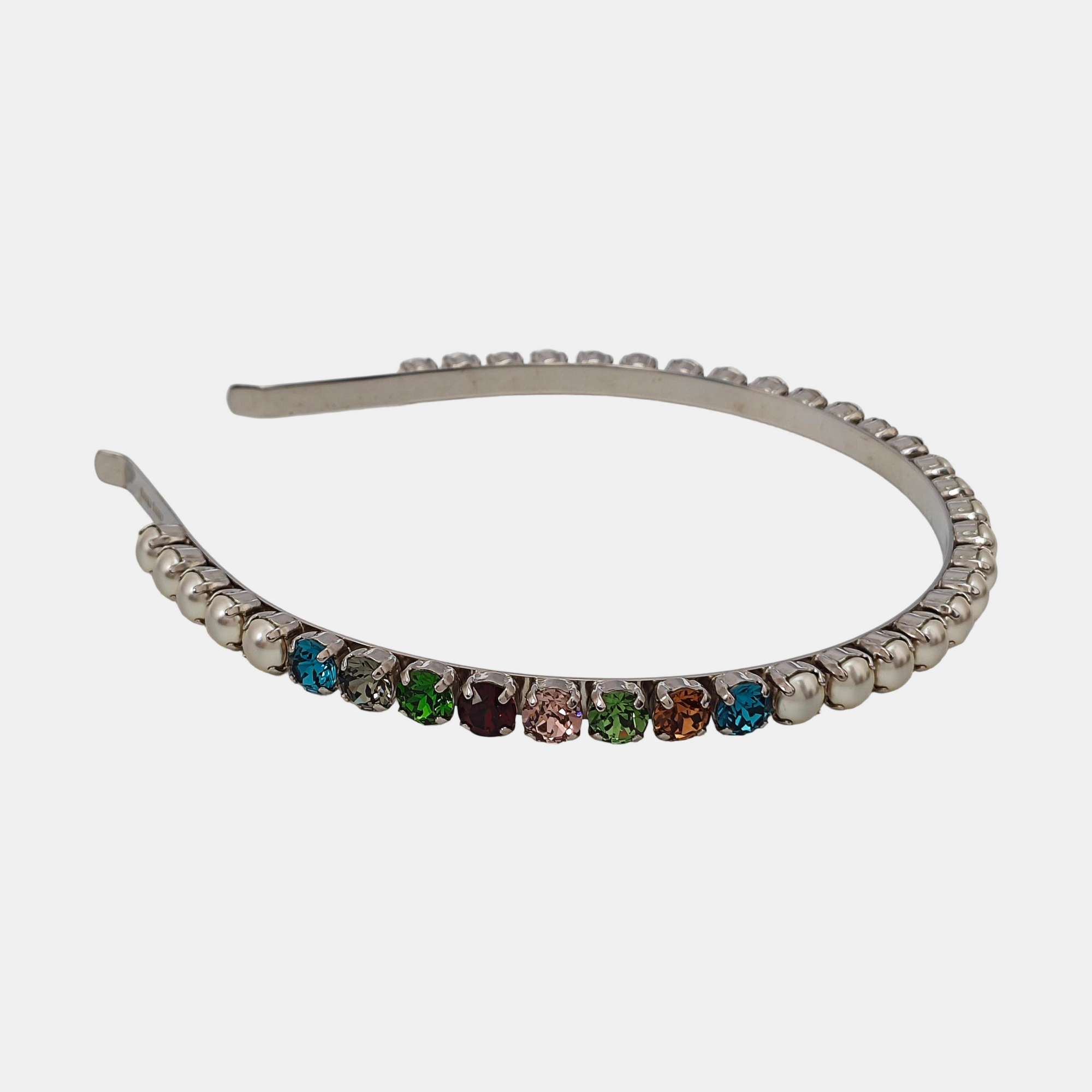 Faux Pearl Hairband Multicolor