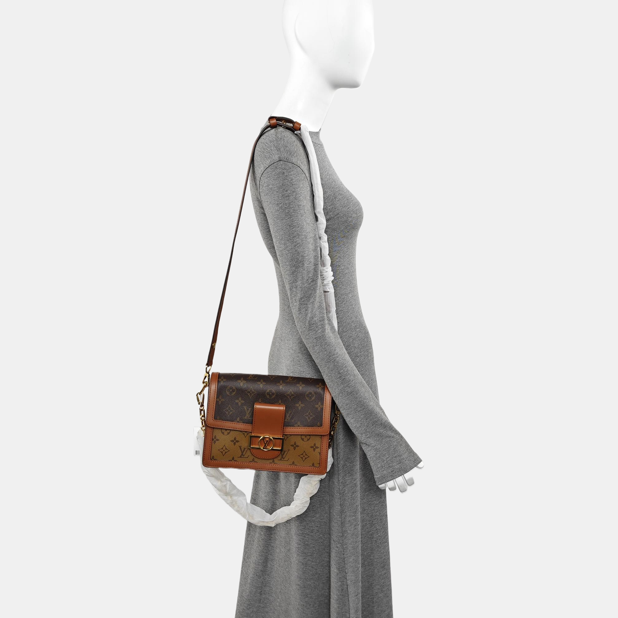 DAUPHINE MM Monogram Coated Canvas Brown